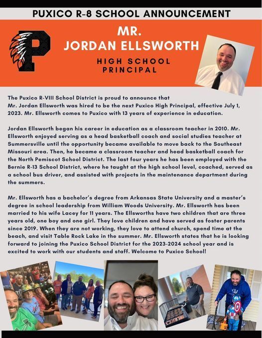 High School Principal Puxico R8 School District