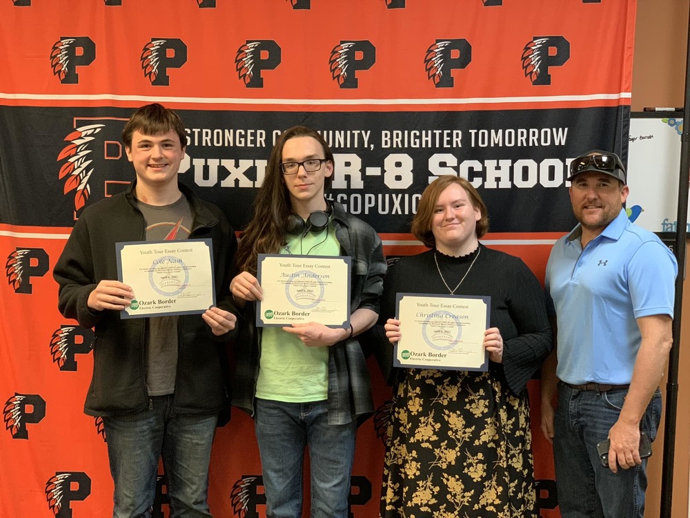 Youth Tour essays Puxico R8 School District