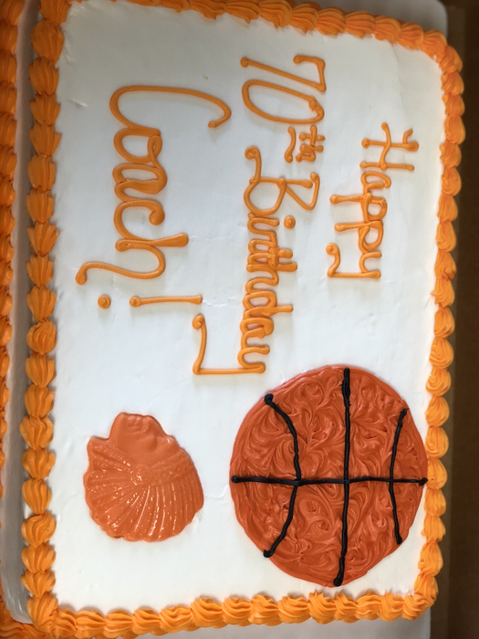 Coach Clinton’s cake made by Ms. Brandi Robinson!